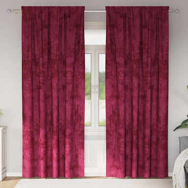 Velvet Gordijnen 2 st Wijnrood 245 x 140 cm Fluweel
