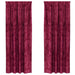 Velvet Gordijnen 2 st Wijnrood 245 x 140 cm Fluweel
