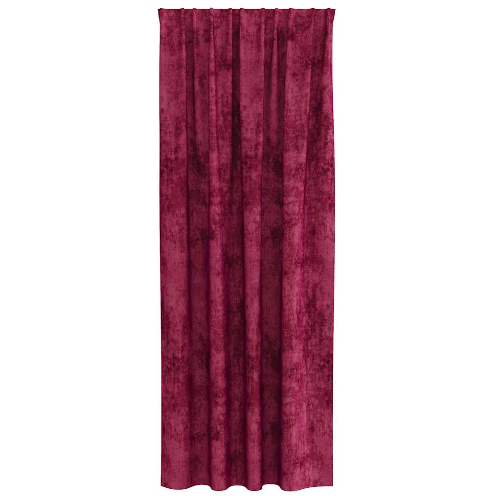 Velvet Gordijnen 2 st Wijnrood 245 x 140 cm Fluweel
