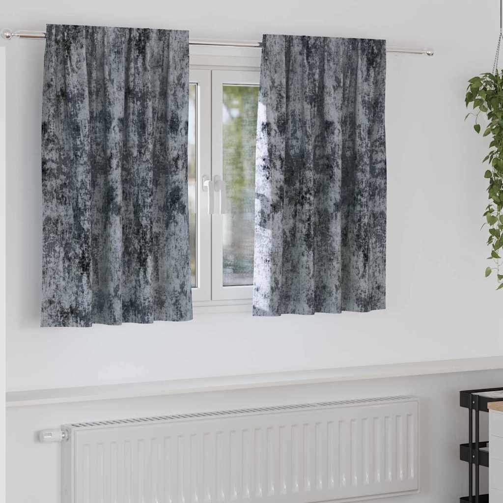Velvet Gordijnen 2 st Zilvergrijs 140 x 140 cm Fluweel
