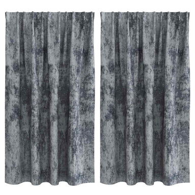Velvet Gordijnen 2 st Zilvergrijs 140 x 140 cm Fluweel