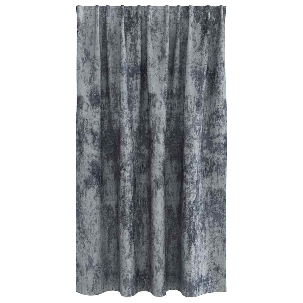 Velvet Gordijnen 2 st Zilvergrijs 140 x 140 cm Fluweel