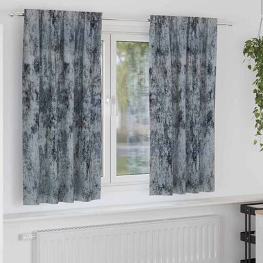 Velvet Gordijnen 2 st Zilvergrijs 175 x 140 cm Fluweel