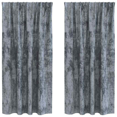 Velvet Gordijnen 2 st Zilvergrijs 175 x 140 cm Fluweel