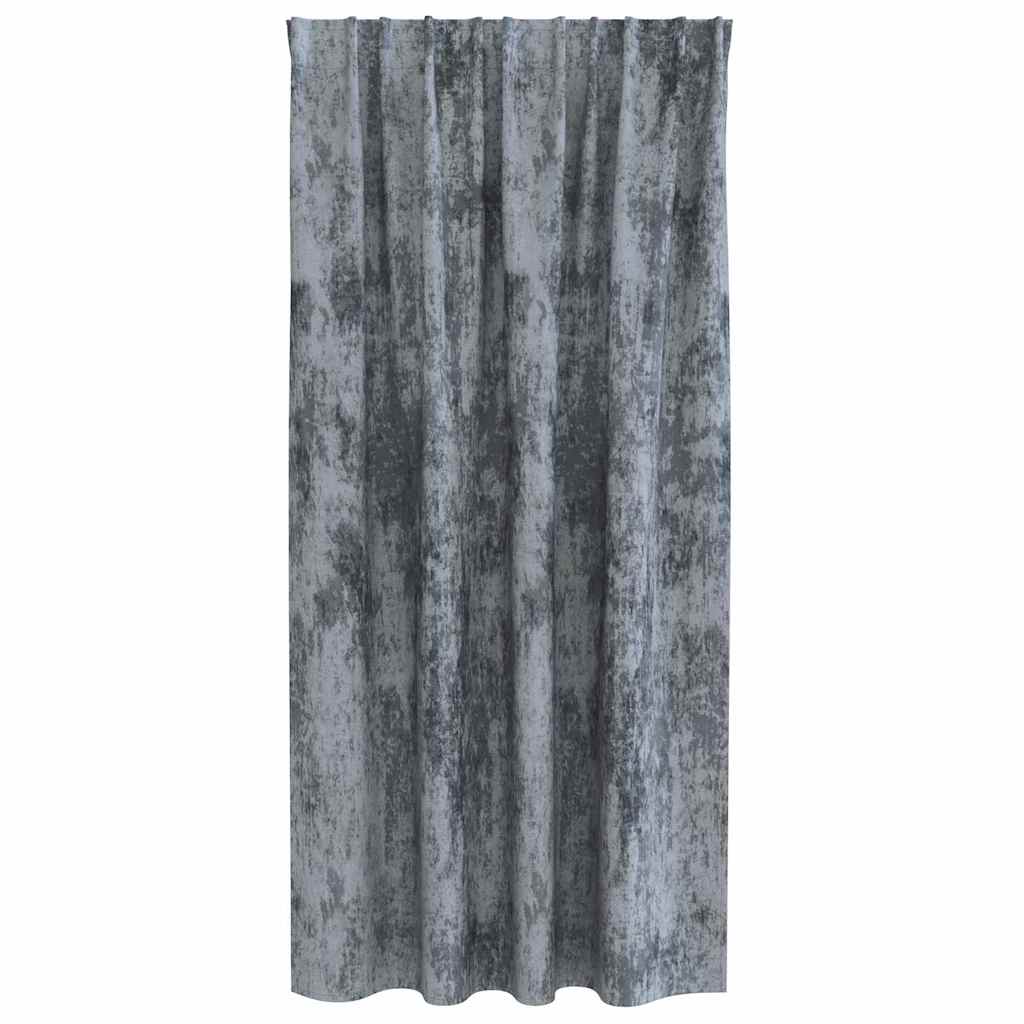 Velvet Gordijnen 2 st Zilvergrijs 175 x 140 cm Fluweel
