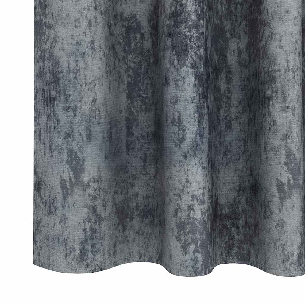 Velvet Gordijnen 2 st Zilvergrijs 225 x 140 cm Fluweel