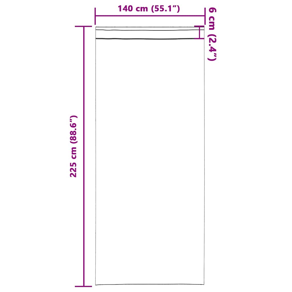 Velvet Gordijnen 2 st Zilvergrijs 225 x 140 cm Fluweel