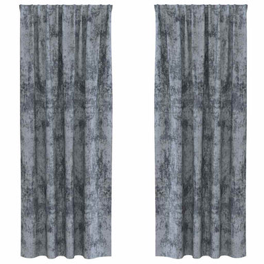 Velvet Gordijnen 2 st Zilvergrijs 260 x 140 cm Fluweel