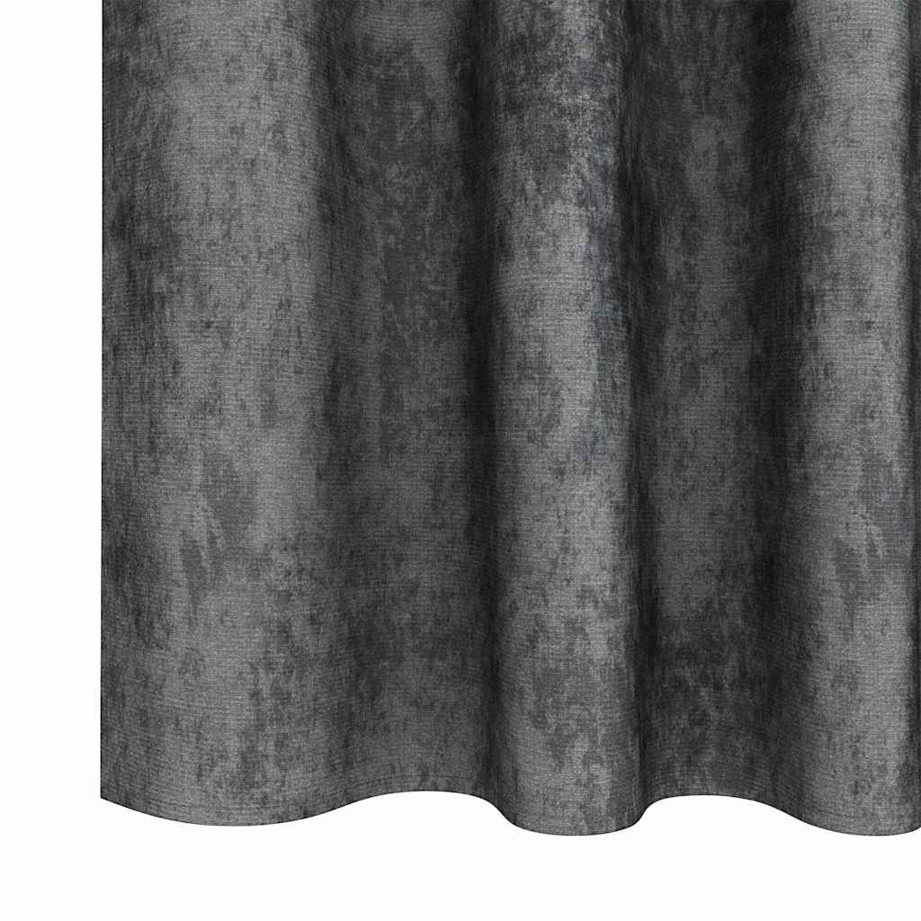 Velvet Gordijnen 2 st Grijs 140 x 140 cm Fluweel