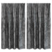 Velvet Gordijnen 2 st Grijs 140 x 140 cm Fluweel