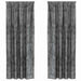Velvet Gordijnen 2 st Grijs 245 x 140 cm Fluweel
