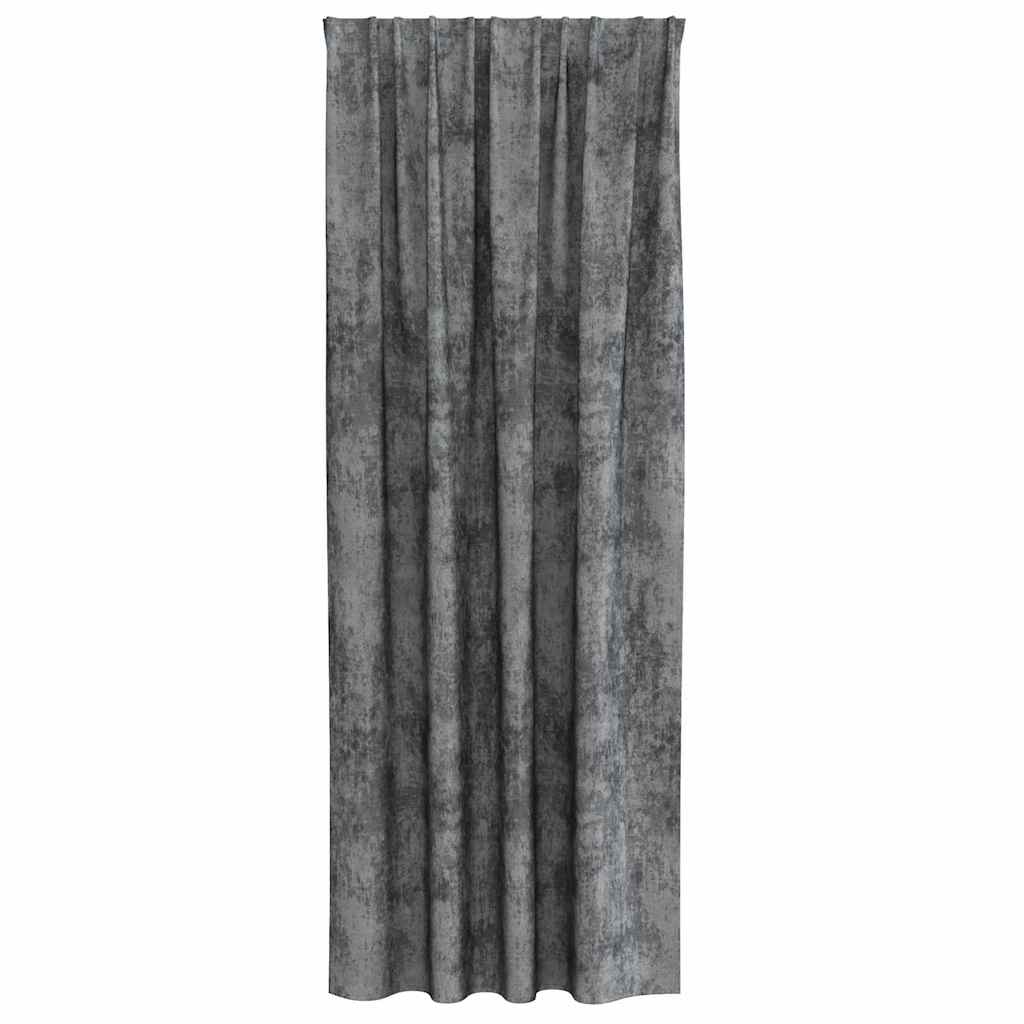 Velvet Gordijnen 2 st Grijs 245 x 140 cm Fluweel