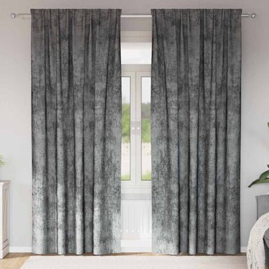 Velvet Gordijnen 2 st Grijs 260 x 140 cm Fluweel