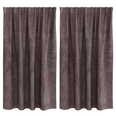 Velvet Gordijnen 2 st Bruin 140 x 140 cm Fluweel