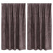 Velvet Gordijnen 2 st Bruin 140 x 140 cm Fluweel