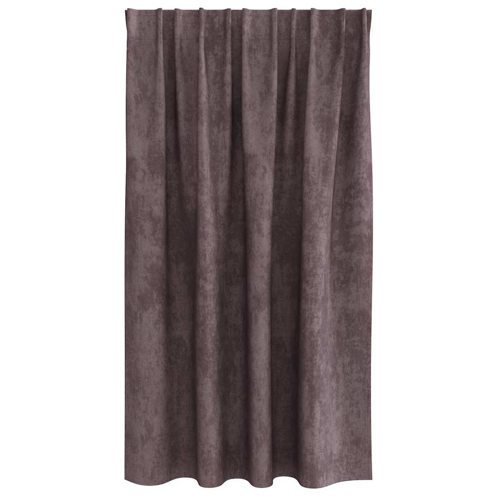 Velvet Gordijnen 2 st Bruin 140 x 140 cm Fluweel