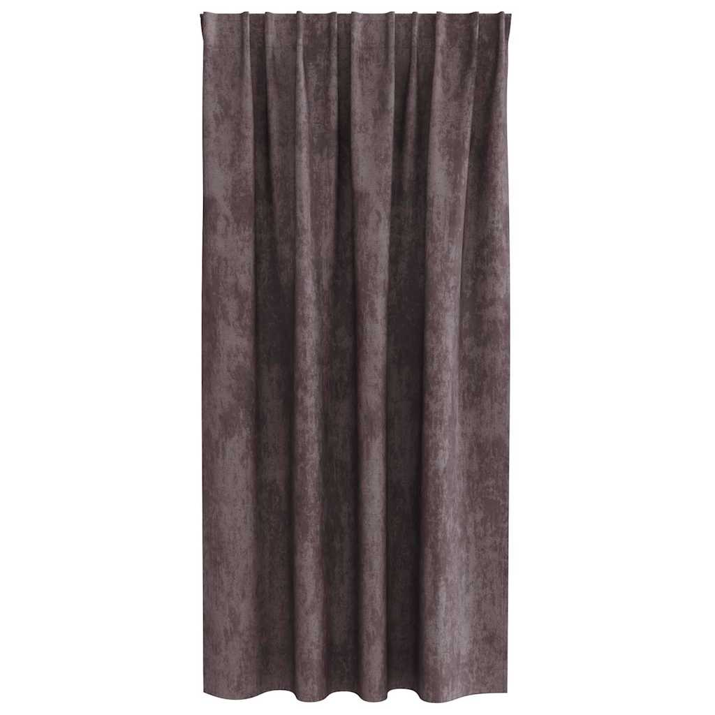 Velvet Gordijnen 2 st Bruin 175 x 140 cm Fluweel