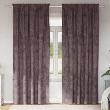 Velvet Gordijnen 2 st Bruin 225 x 140 cm Fluweel