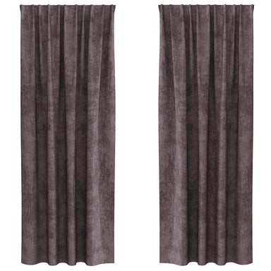 Velvet Gordijnen 2 st Bruin 225 x 140 cm Fluweel
