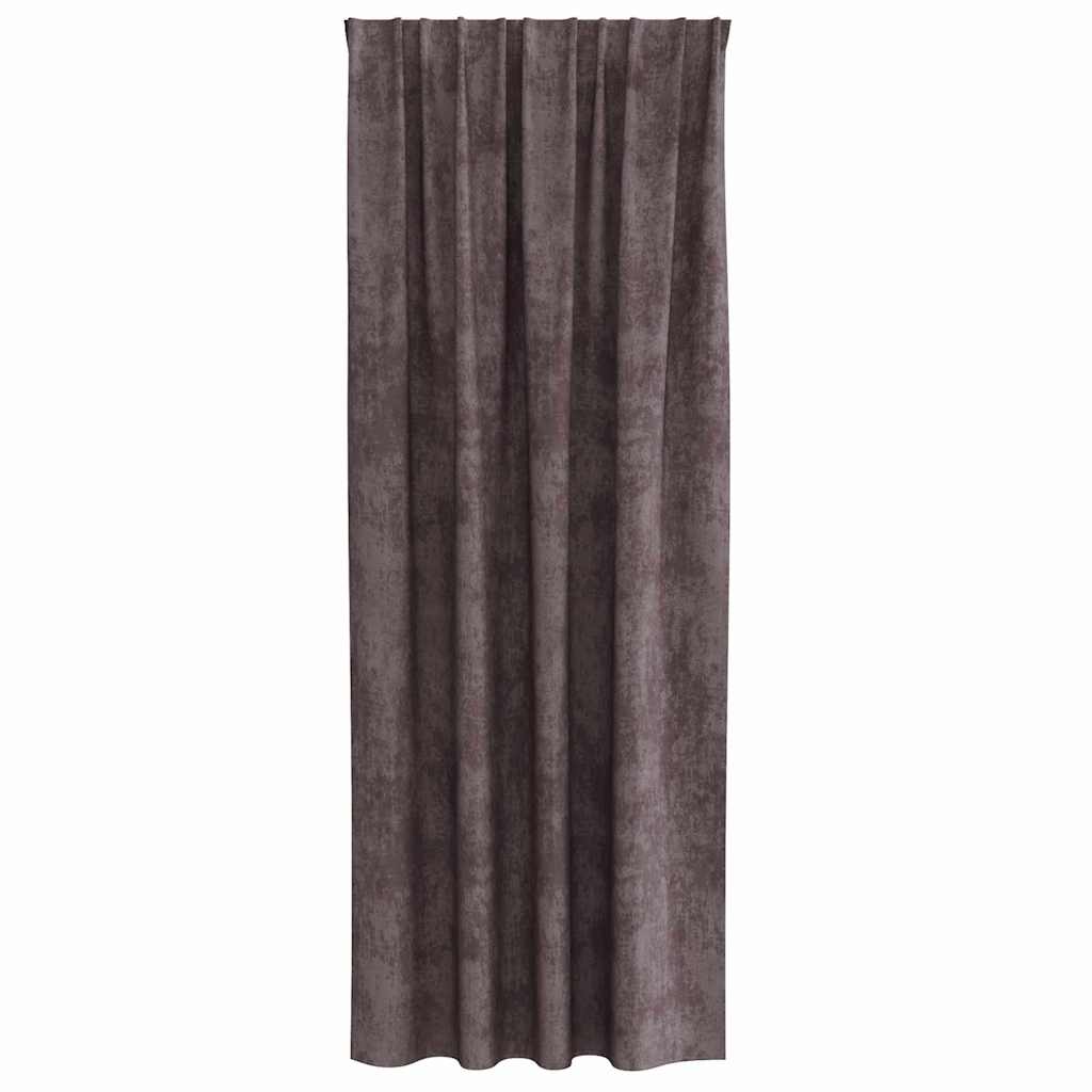 Velvet Gordijnen 2 st Bruin 245 x 140 cm Fluweel