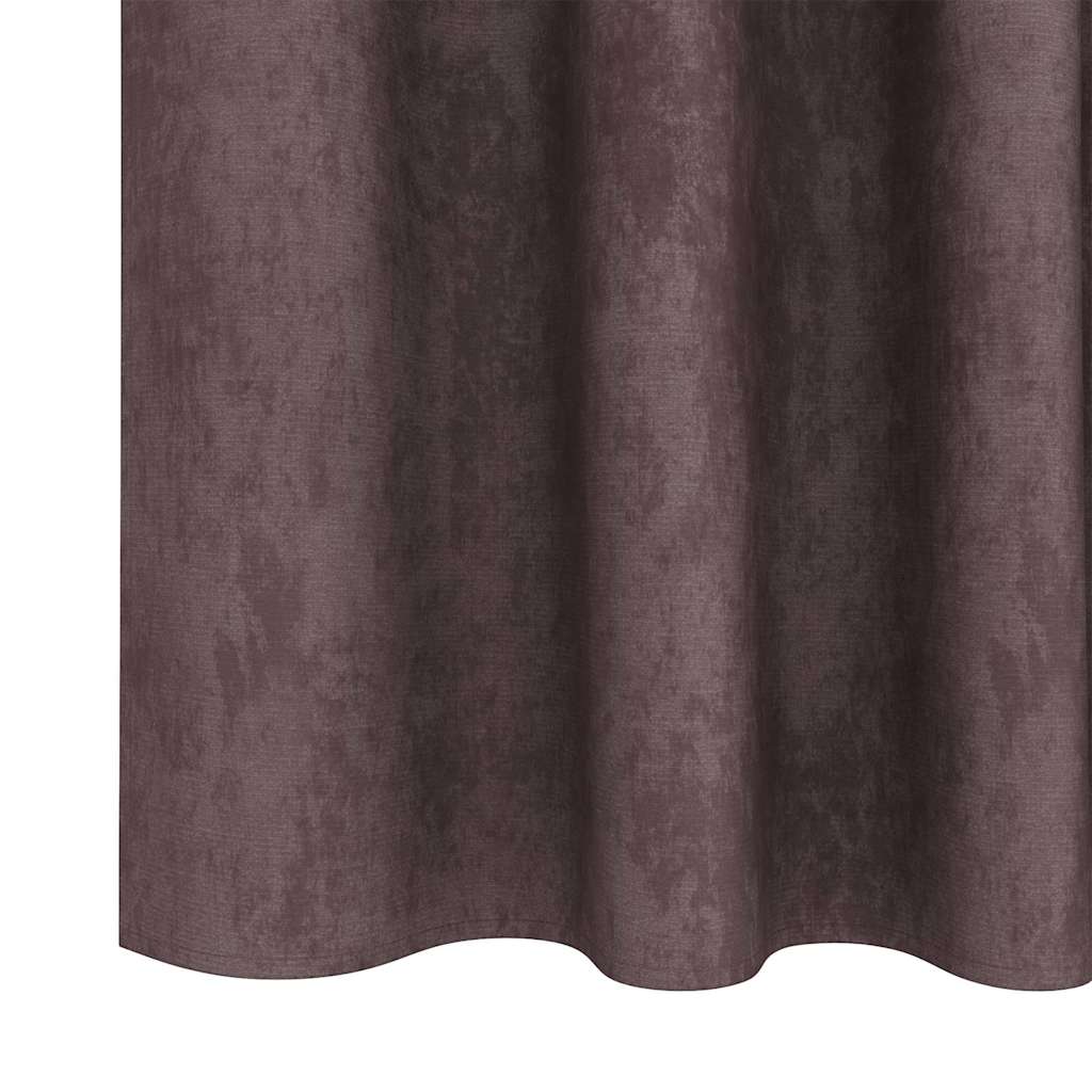 Velvet Gordijnen 2 st Bruin 260 x 140 cm Fluweel