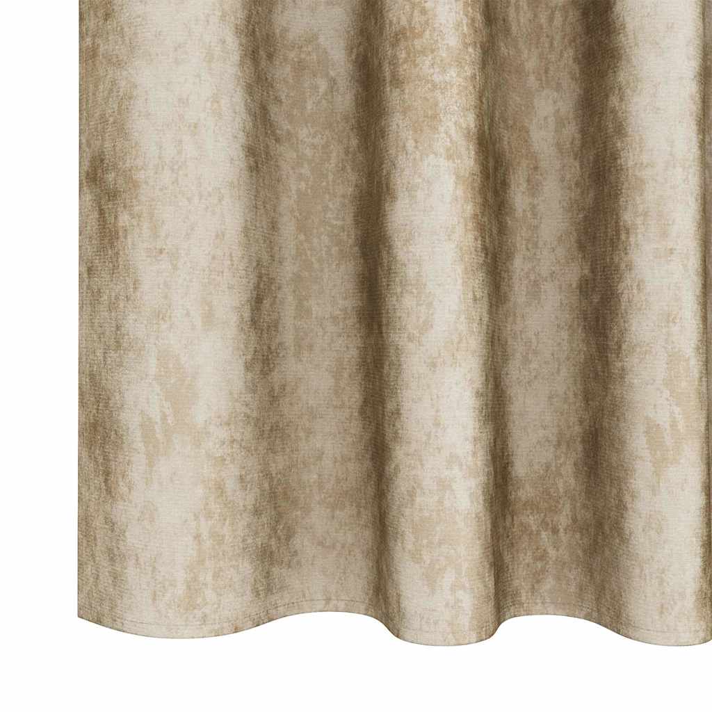 Velvet Gordijnen 2 st Crème 175 x 140 cm Fluweel