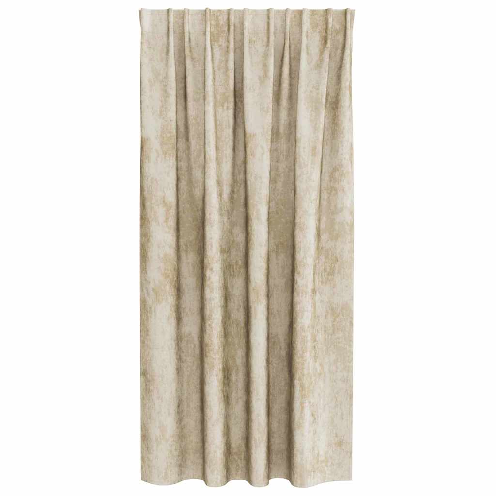 Velvet Gordijnen 2 st Crème 175 x 140 cm Fluweel