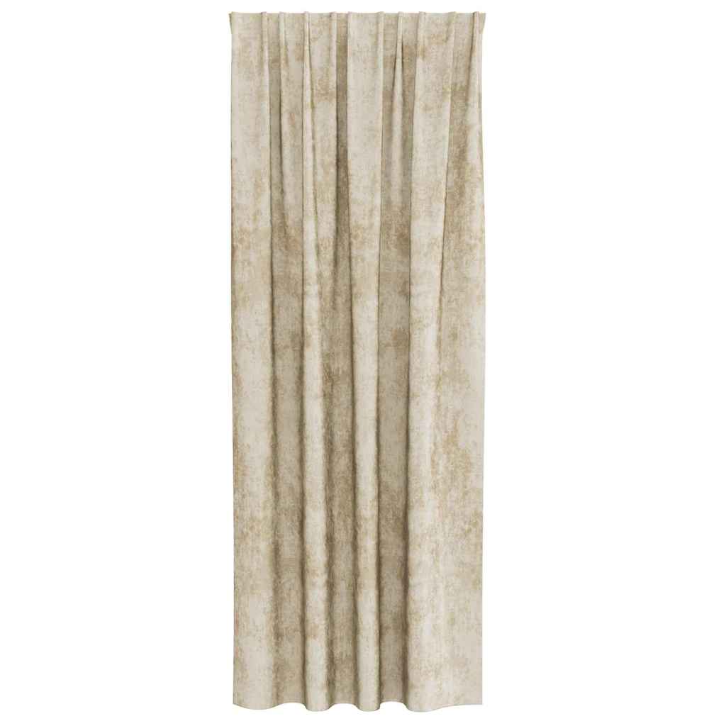 Velvet Gordijnen 2 st Crème 245 x 140 cm Fluweel