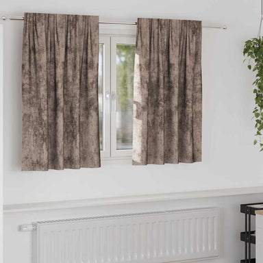 Velvet Gordijnen 2 st Cappuccino 140 x 140 cm Fluweel