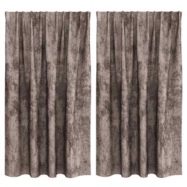 Velvet Gordijnen 2 st Cappuccino 140 x 140 cm Fluweel
