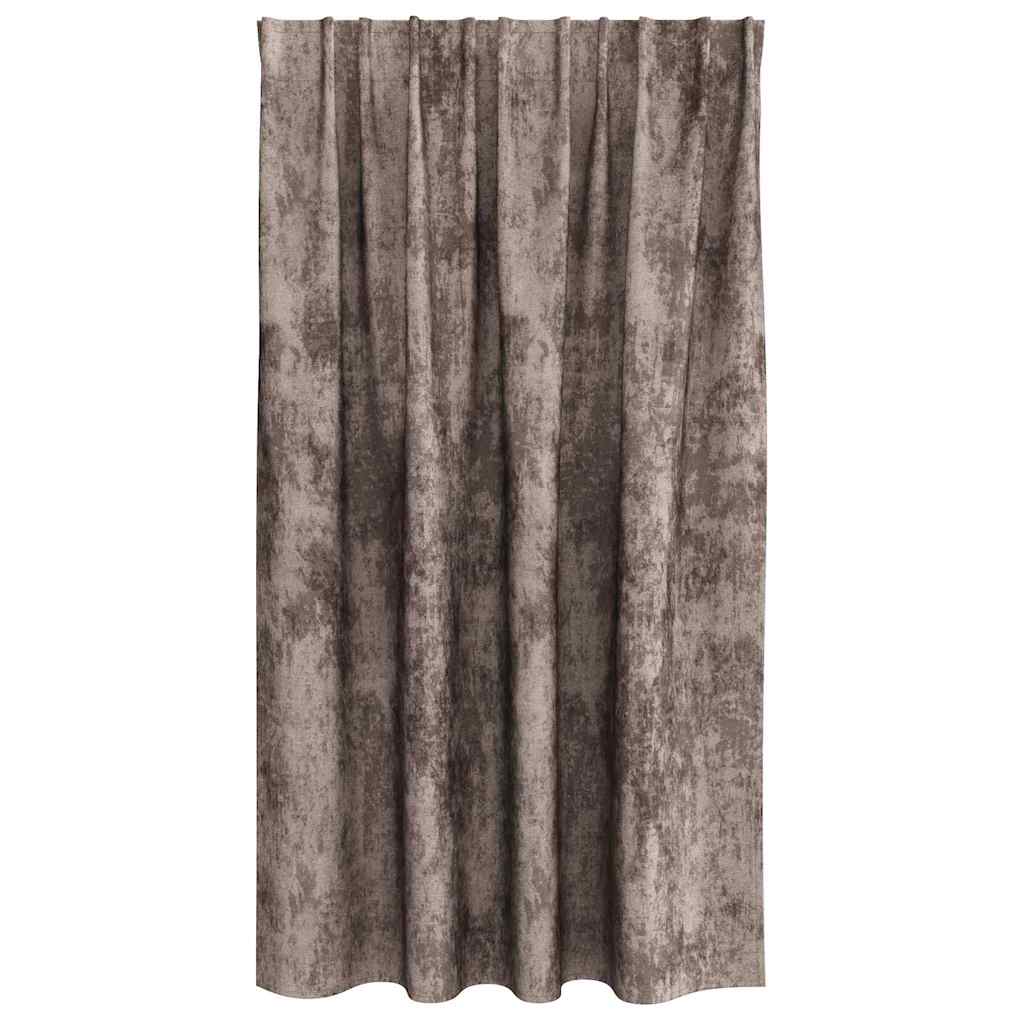 Velvet Gordijnen 2 st Cappuccino 140 x 140 cm Fluweel