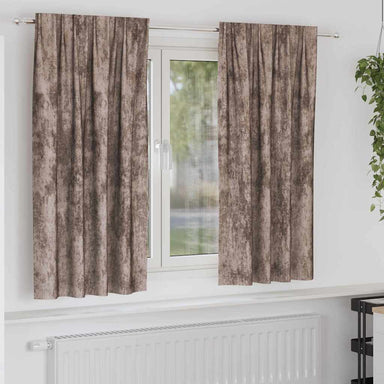 Velvet Gordijnen 2 st Cappuccino 175 x 140 cm Fluweel