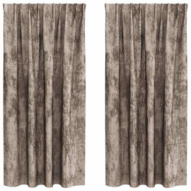 Velvet Gordijnen 2 st Cappuccino 175 x 140 cm Fluweel