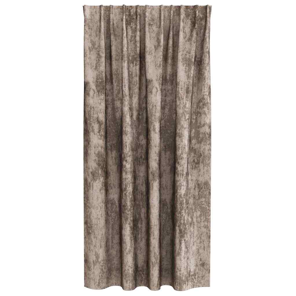 Velvet Gordijnen 2 st Cappuccino 175 x 140 cm Fluweel