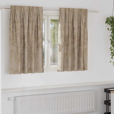 Velvet Gordijnen 2 st champagne 140 x 140 cm Fluweel