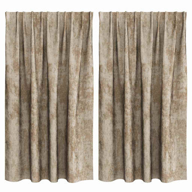 Velvet Gordijnen 2 st champagne 140 x 140 cm Fluweel