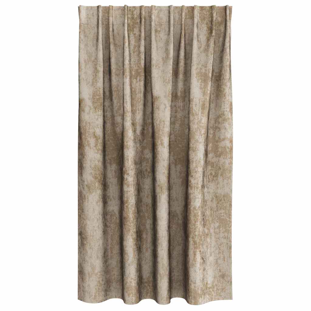 Velvet Gordijnen 2 st champagne 140 x 140 cm Fluweel