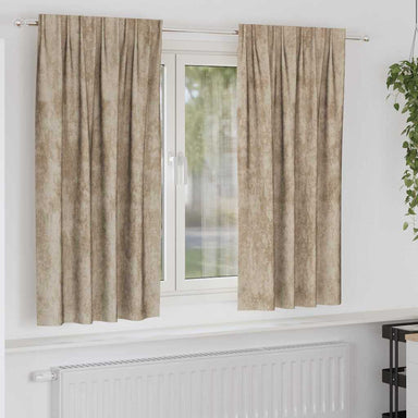 Velvet Gordijnen 2 st champagne 175 x 140 cm Fluweel