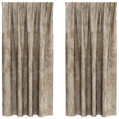 Velvet Gordijnen 2 st champagne 175 x 140 cm Fluweel