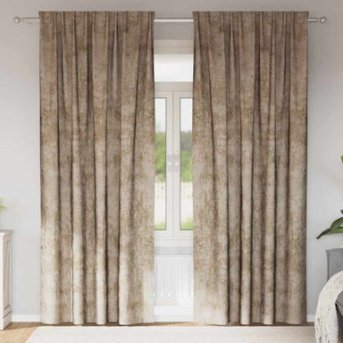 Velvet Gordijnen 2 st champagne 225 x 140 cm Fluweel