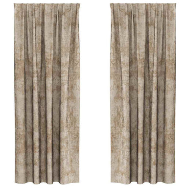 Velvet Gordijnen 2 st champagne 225 x 140 cm Fluweel
