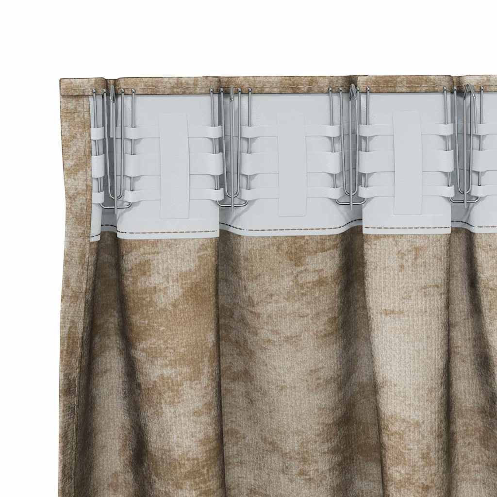 Velvet Gordijnen 2 st champagne 245 x 140 cm Fluweel