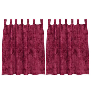 Velvet Gordijnen 2 st Wijnrood 140 x 140 cm Fluweel