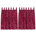 Velvet Gordijnen 2 st Wijnrood 140 x 140 cm Fluweel