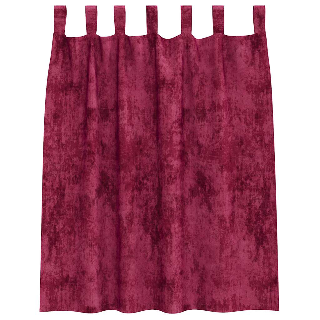Velvet Gordijnen 2 st Wijnrood 140 x 140 cm Fluweel