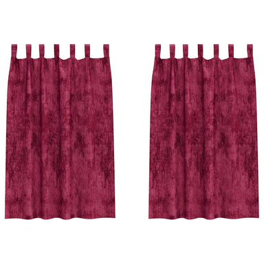 Velvet Gordijnen 2 st Wijnrood 175 x 140 cm Fluweel