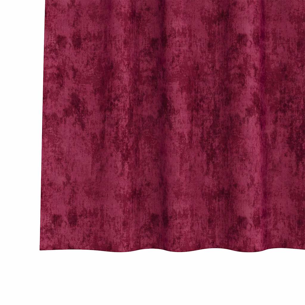 Velvet Gordijnen 2 st Wijnrood 225 x 140 cm Fluweel