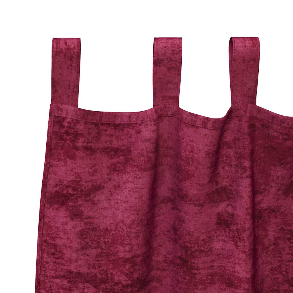 Velvet Gordijnen 2 st Wijnrood 245 x 140 cm Fluweel
