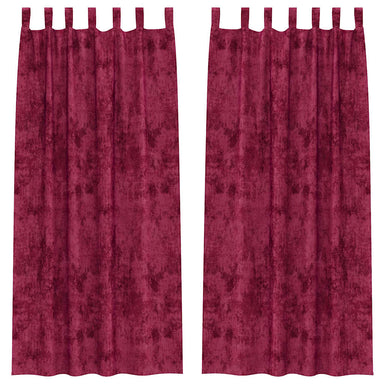 Velvet Gordijnen 2 st Wijnrood 245 x 140 cm Fluweel
