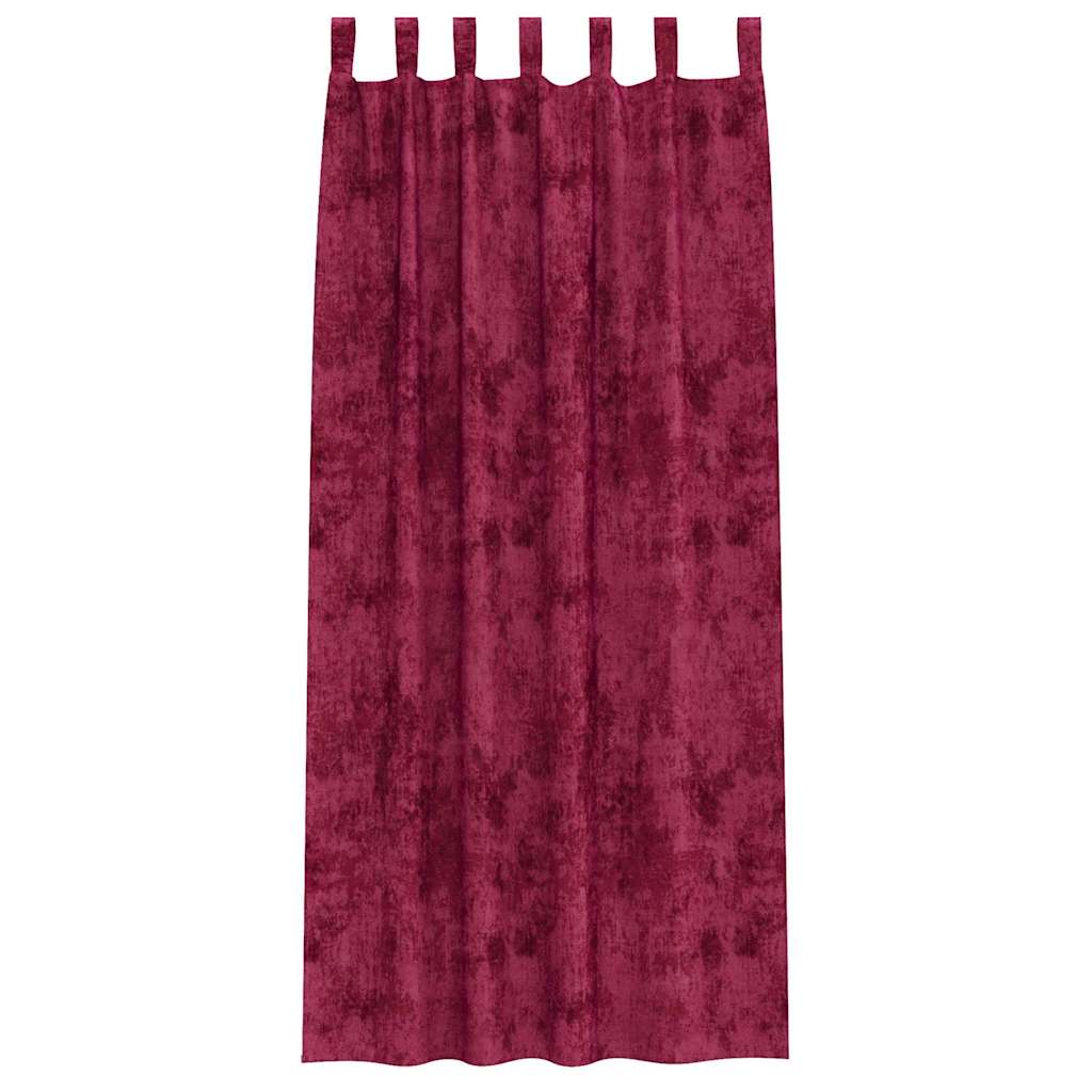 Velvet Gordijnen 2 st Wijnrood 245 x 140 cm Fluweel